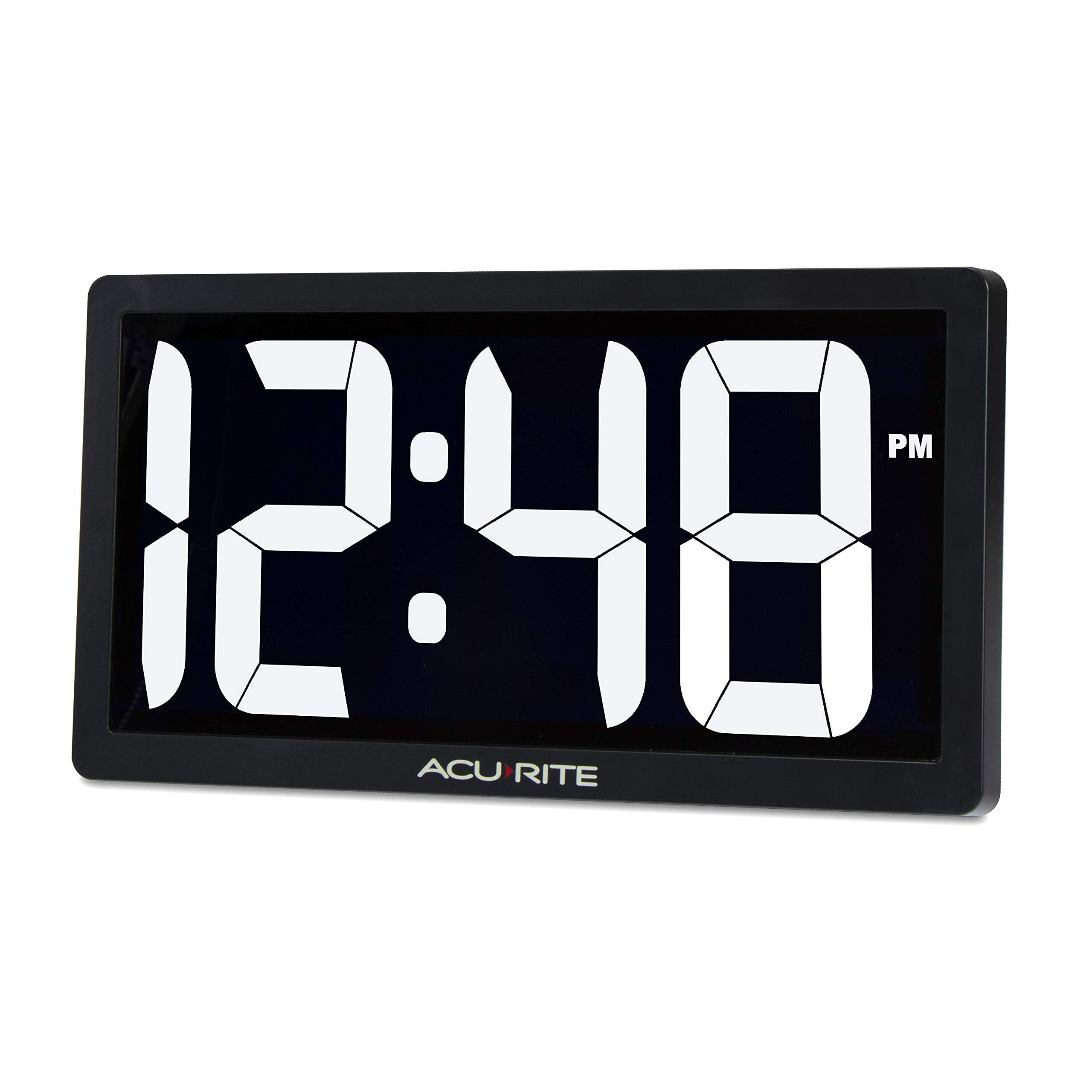 AcuRite AcuRite 75114M 10-inch LED Digital Clock with Auto Dimming Brightness White