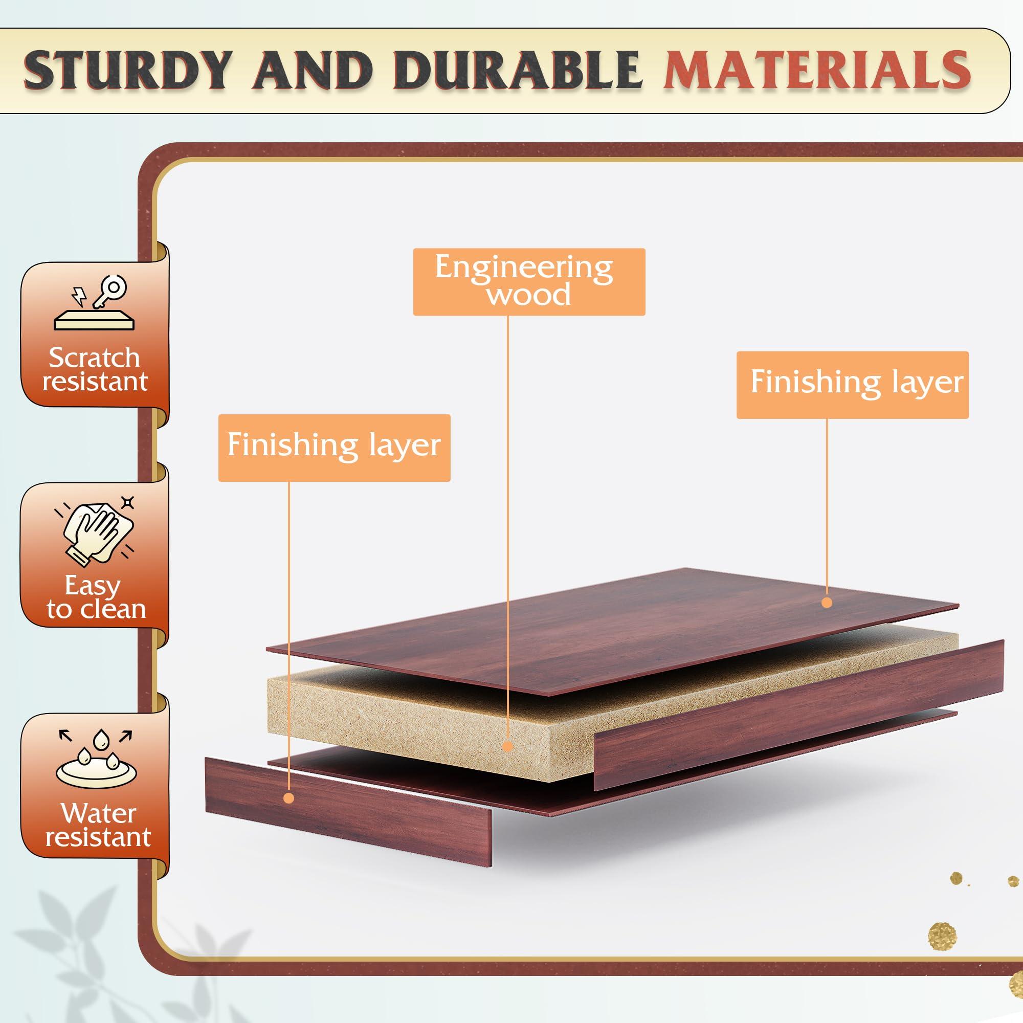 WLIVE WLIVE Wood Dresser with 5 Drawer, Cabinets Dressers Wood Dresser Cabinet, Organizer Drawers for Bedroom, Living, Hallway, Measuring 15.7\" W*31.4\" D*45.3\" H, Brown