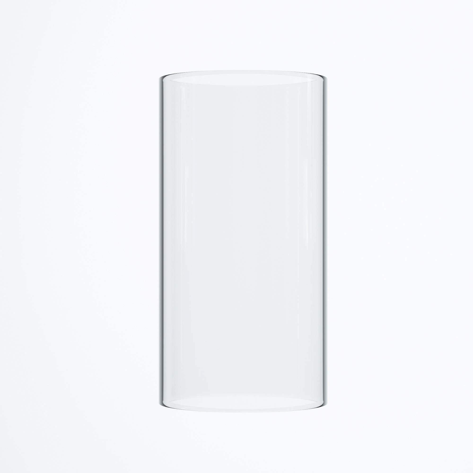 TLLAMP TLLAMP Large Size Hurricane Candle Holder Glass, Glass Cylinder Open Both Ends, Open Ended Hurricane, Glass Lamp Shade Replacement (7\" Wide x 8\" Tall) Multiple Specifications