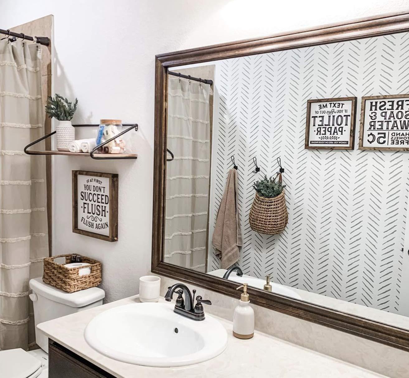 Cutting Edge Stencils Hand Drawn Chevron Wall StencilGeometric Stencil for Painting Walls Modern Stencils for Easy DIY Dcor Reusable Laser Cut Wall Stencil - Exclusive Stencil Designs from Cutting Edge Stencils