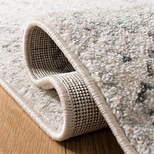 Safavieh SAFAVIEH Tulum Collection Area Rug - 8' x 10', Ivory & Grey, Moroccan Boho Distressed Design, Non-Shedding & Easy Care, Ideal for High Traffic Areas in Living Room, Bedroom (TUL264A)