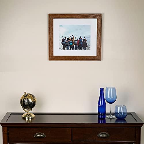 ArtToFrames ArtToFrames 16x29 inch Walnut Stain on Oak Wood Picture Frame, 2WOM0066-80206-YWAL-16x29