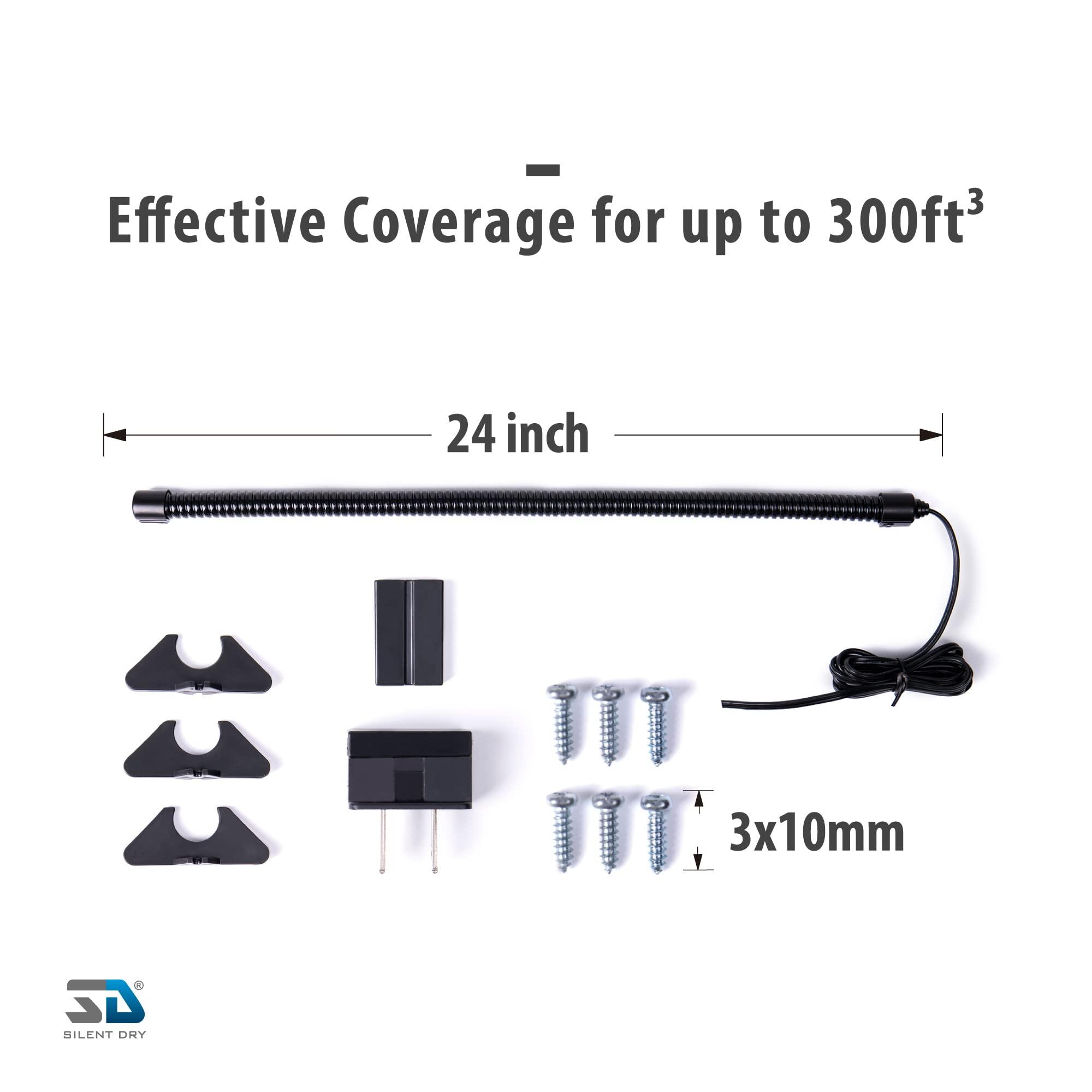 SD SILENT DRY SD SILENT DRY Gun Safe Dehumidifier, Shotgun Jr. with Protective Indicator Frame + 24 inches Dry Tube, Easy Installation, Reusable, Portable Dryer, Humidity Controller designed for Gun/Camera/Safes