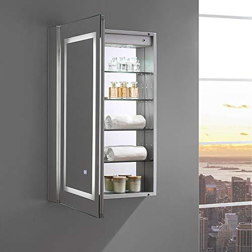Fresca Fresca Spazio 24\" Wide x 36\" Tall Bathroom Medicine Cabinet w/LED Lighting & Defogger