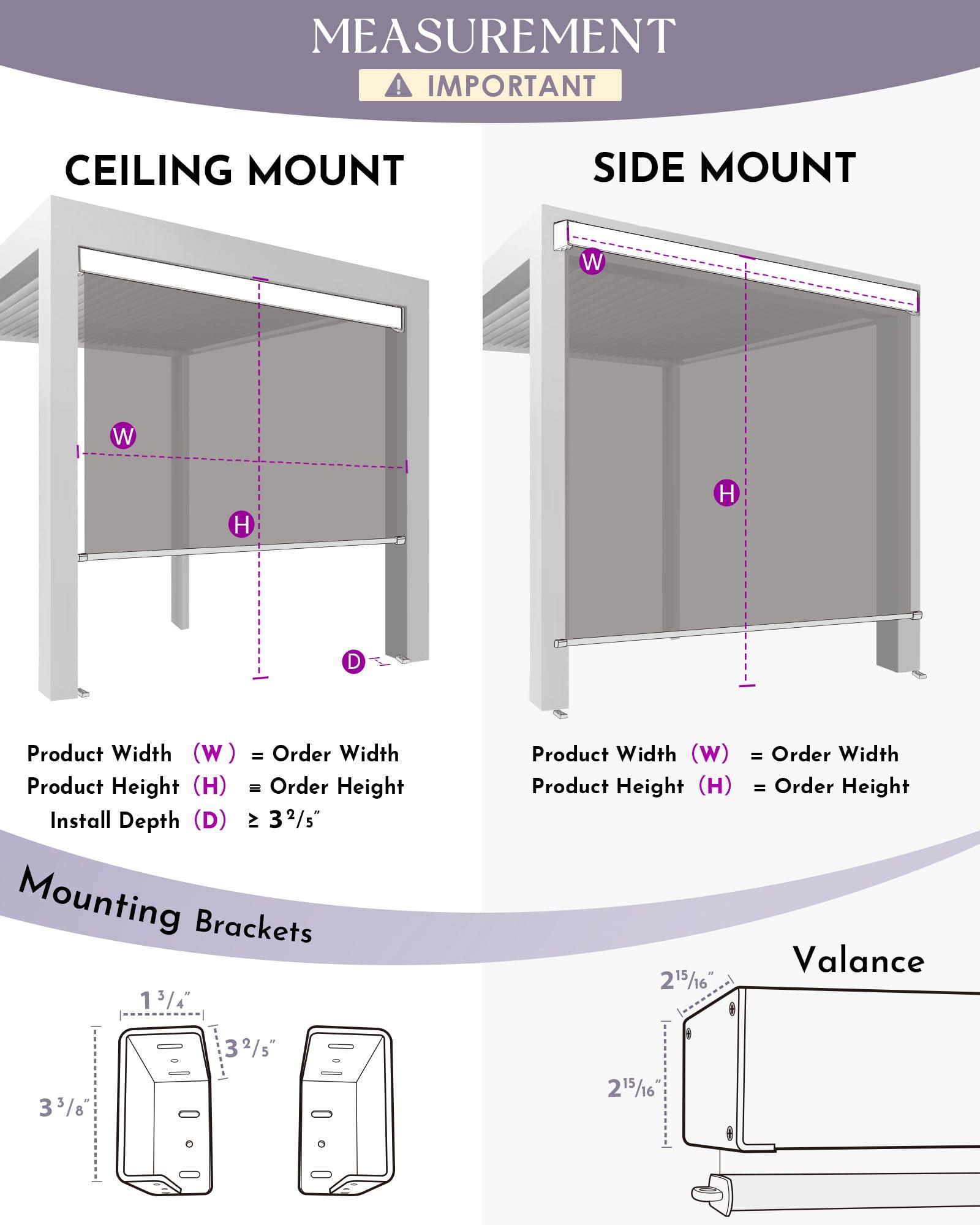 Graywind Graywind Motorized Outdoor Shades for Patio Compatible with Alexa Google Smart Sun Shades Exterior Solar Powered Blinds Electric Roller Shades for Patio Outside, Custom Size (1% Geometry Grey)