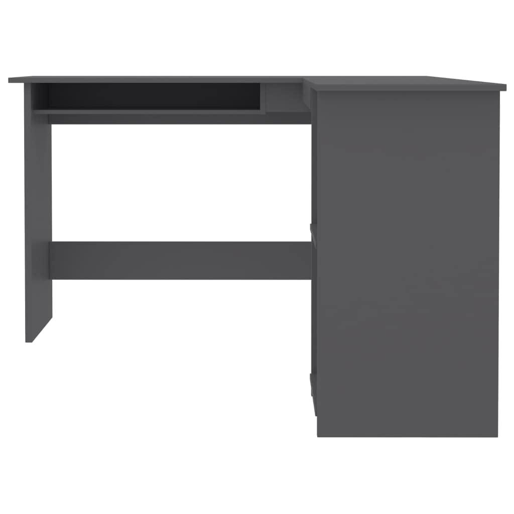 QZZCED L-Shaped Corner Desk ,Study Table,Make Up Desks,Executive Desk,Bedroom Desk,With a Pull-Out Keyboard Tray,for Home Office Writing Desk, Makeup Vanity Console Table,Gray 47.2"x55.1"x29.5" Chipboard