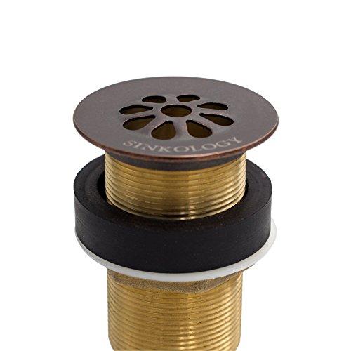 Sinkology SinkSense 1.5\" Grid Sink Drain in Aged Copper No Overflow