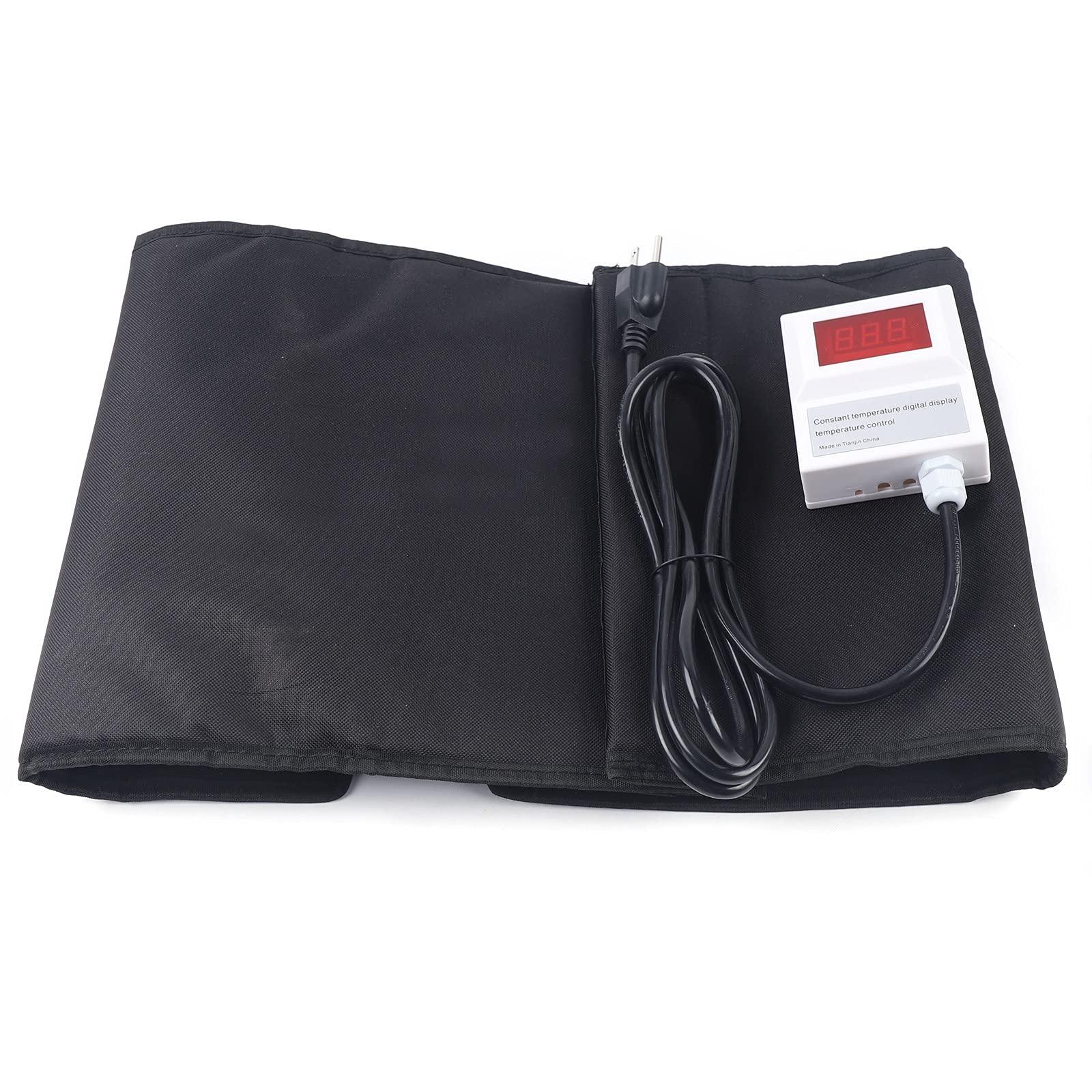 Gdrasuya10 5 Gallons Honey Heater with Carbon Fiber Heating Wire, 110V Honey Heating Blanket Barrel Heater Temperature Control Bucket Heating Belt Coverage 460 Square Inches, 400W