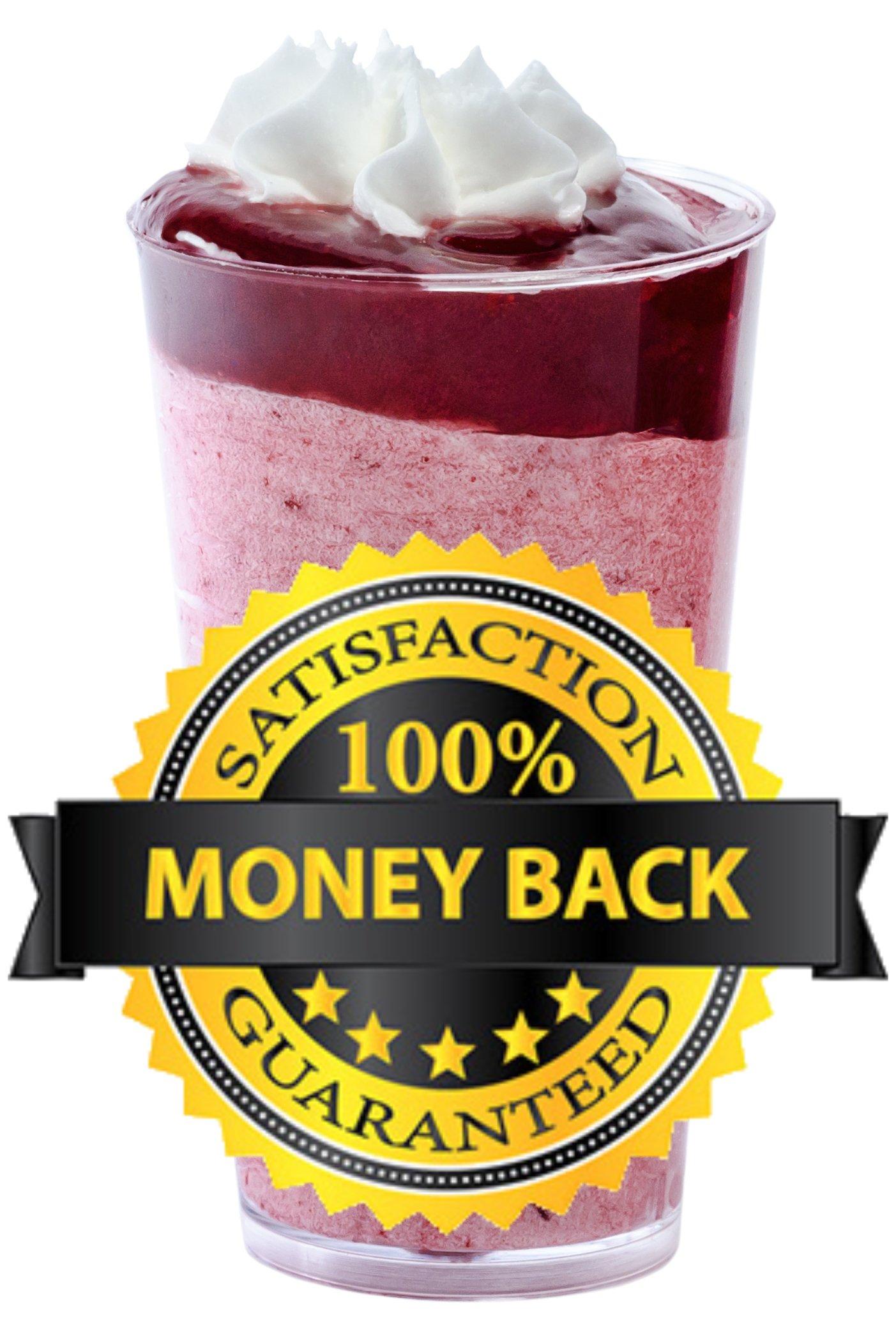 ImpiriLux ImpiriLux 3 oz x 100 ct Dessert Cups with Spoons | Disposable Round Plastic Dessert Shooter Cups, Appetizer Bowls, Shot Glasses, Catering Supplies