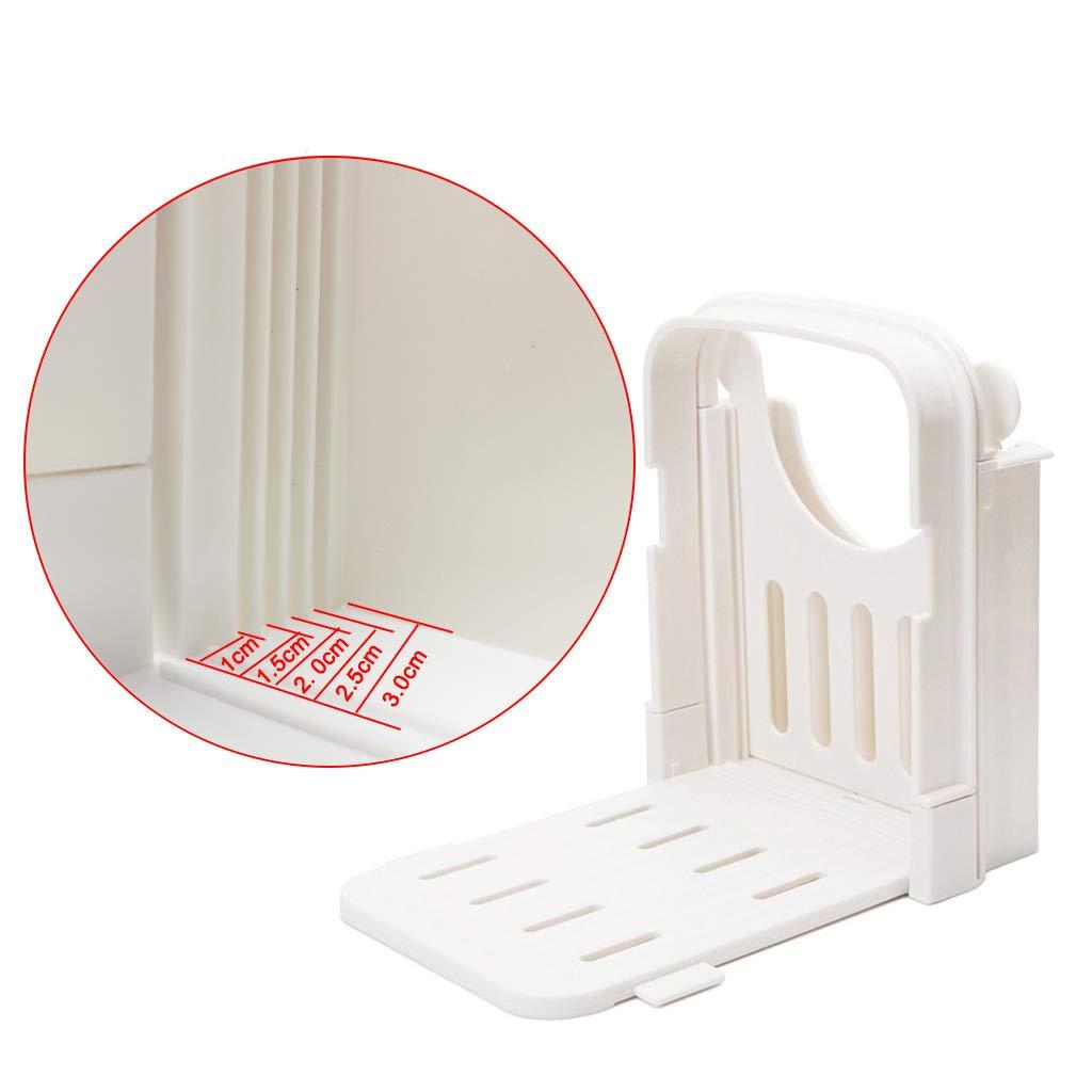 DSDecor DSDecor Bread Slicer Foldable Bread Cutting Guide with 5 Slice Thicknesses Mold, Bread Bagel Loaf Sandwich Cutter Slicer