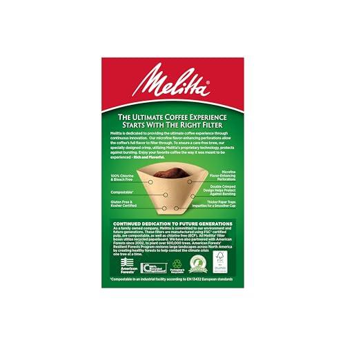 Melitta Melitta 2 Cone Coffee Filters, Unbleached Natural Brown, 100 Count (Pack of 3) 300 Total Filters Count - Packaging May Vary