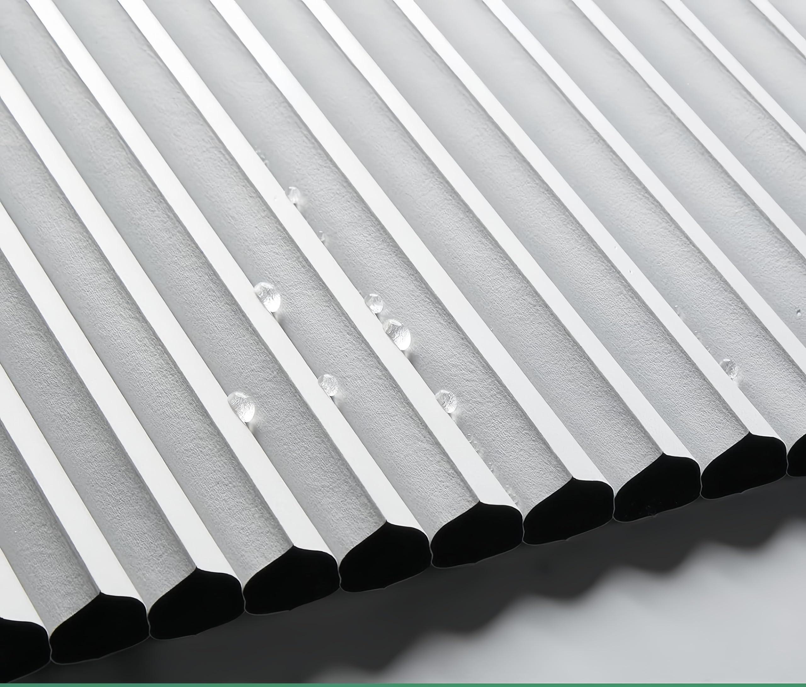 SLDSVVWD Cordless Blackout Honeycomb Curtains, Windows and Doors Aluminum Honeycomb Blinds, Custom Honeycomb Blinds and Family Kitchen Bedroom Children\'s Room Office Curtains, White 69\" Wx Custom