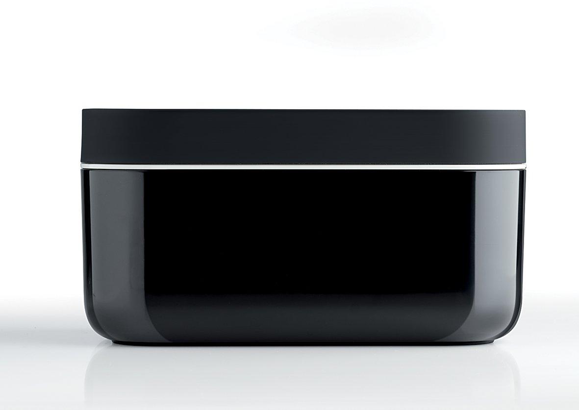 Lekue Lekue Ice Box | Ice Cube Tray For Freezer With Lid & Bin | Made With 100 Percent Platinum Silicone | Elegant And Retro Style Ice Cubes | For Cocktails, Ice Tea & Coffee And More | Black