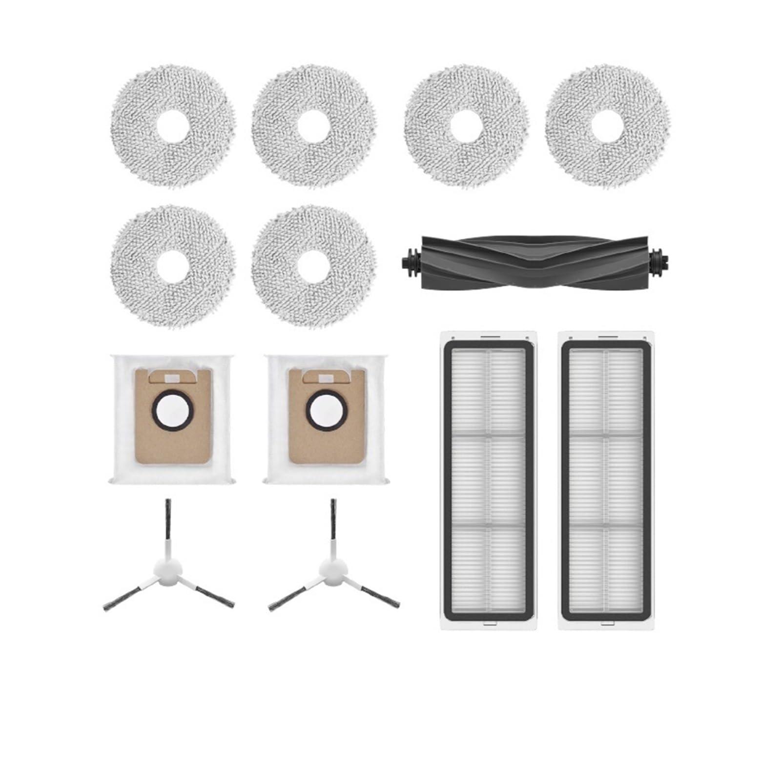 BeegIe Accessories Compatible for Dreame Bot L10s. Ultra Robot Vacuum Cleaner Accessories Parts, Dust Bag Main Brush Side Brush Cover Filter Detergent Rag (Color : 4 mop Pads)