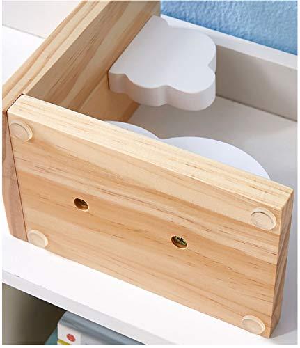 JAH Pink Clouds Bookends for Kids Wood Nursery Room Decorative Bookends Girls Room Bookends Decor Girls Gift Idea 1 Pair of 2