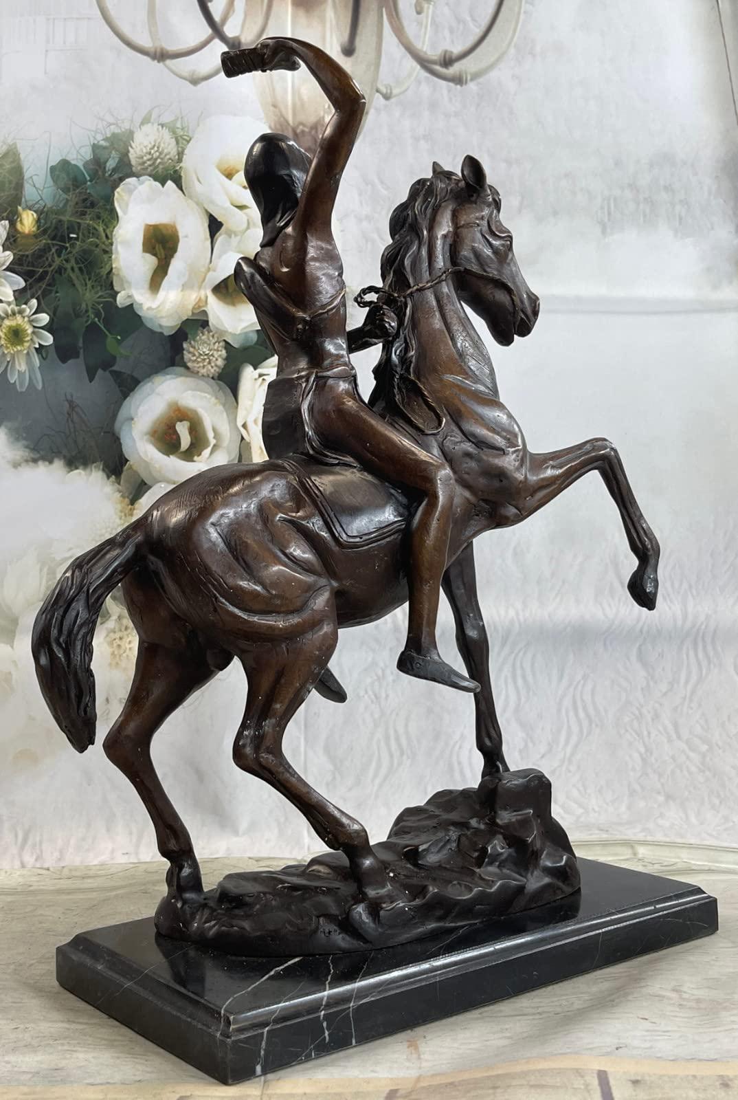 EUROPEAN BRONZE EUROPEAN BRONZE Handmade Sculpture The Scalp by Frederic Remington Finest USA Artwork Statue Dcor by Bronze Classy