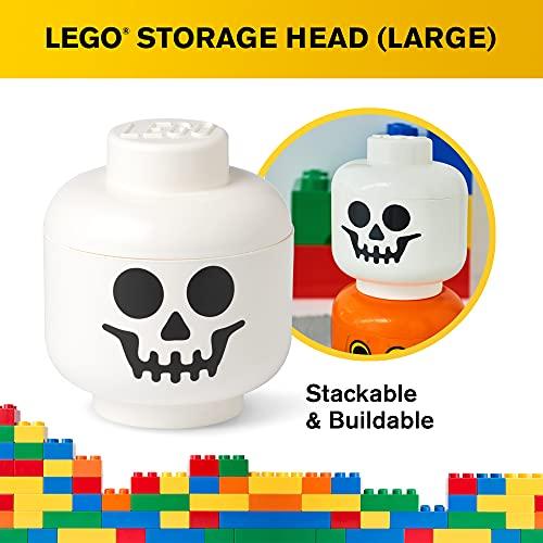 Room Copenhagen Room Copenhagen, Lego Storage Heads Stackable Storage Container - Buildable Organizational Bins for Kids Toys and Accessories - 9.45 x 9.45 x 10.67in - Large, Skeleton, Holds 500 Bricks