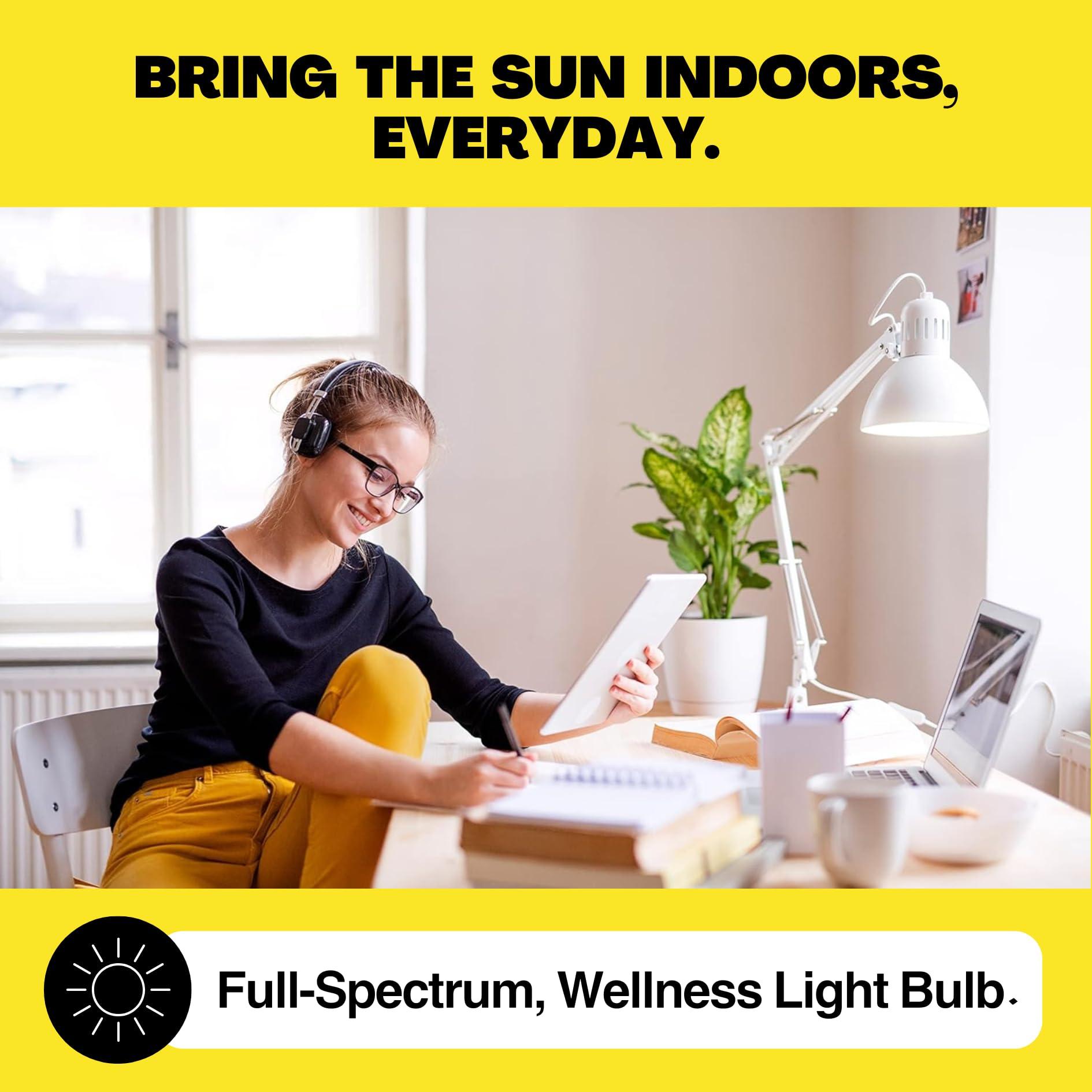 Norb Norb Everyday Sun Light Bulb - Full Spectrum Wellness Lighting with Sun-Mimicking Technology for Energy, Mood & Performance. Supports Sleep/Wake Cycles, 5000K, 9W, 2-Pack, US Based, Budget-Priced