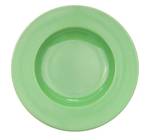 CAC China CAC China LV-3-G 8-3/4-Inch Las Vegas Rolled Edge Stoneware Rimmed Soup Plate, 12-Ounce, Green, Box of 24