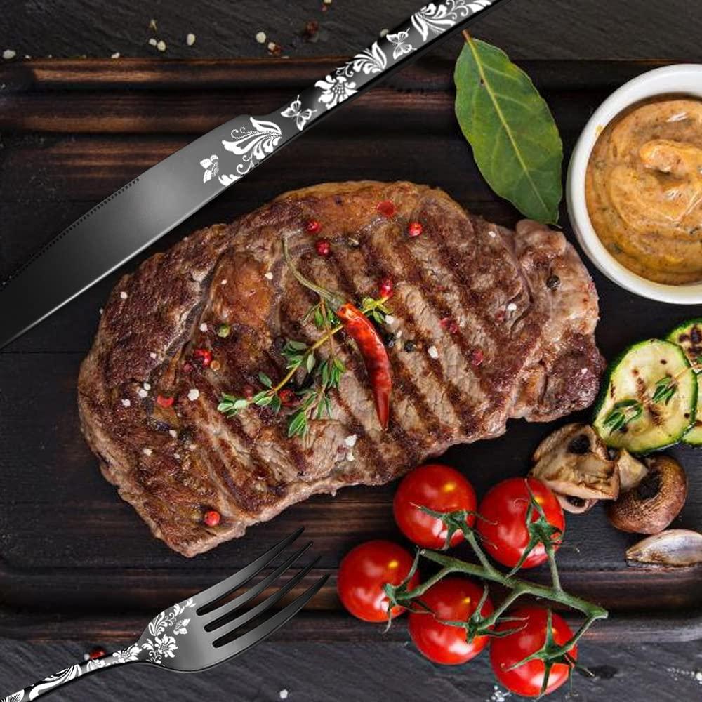 IKXO IKXO 50 Pieces Rainbow Silverware Set, Rainbow Flatware Set Food-Grade Stainless Steel Cutlery Set for 10, Tableware Eating Utensils for Home and Restaurant Wedding Halloween Christmas