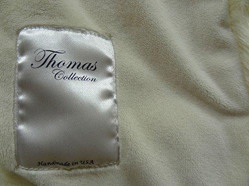 Thomas Collection Thomas Collection Arctic Fox Faux Fur Throw Blanket & Bedspread - Arctic Creamy White Arctic Fox Fur - Luxury Soft Fox Faux Fur - Heavy Throw, Handmade in US, 16414