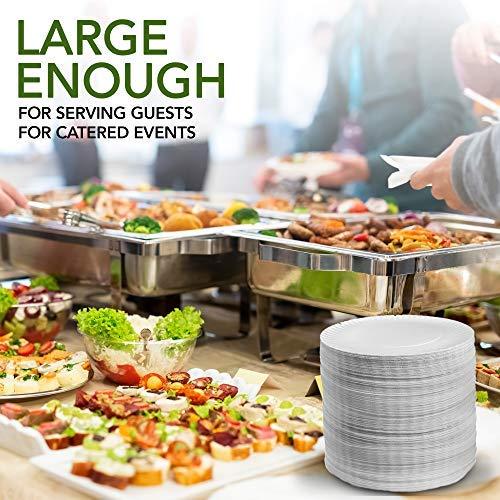 Stock Your Home Stock Your Home 9-Inch Paper Plates Uncoated, Everyday Disposable Plates 9\" Paper Plate Bulk, White, 300 Count
