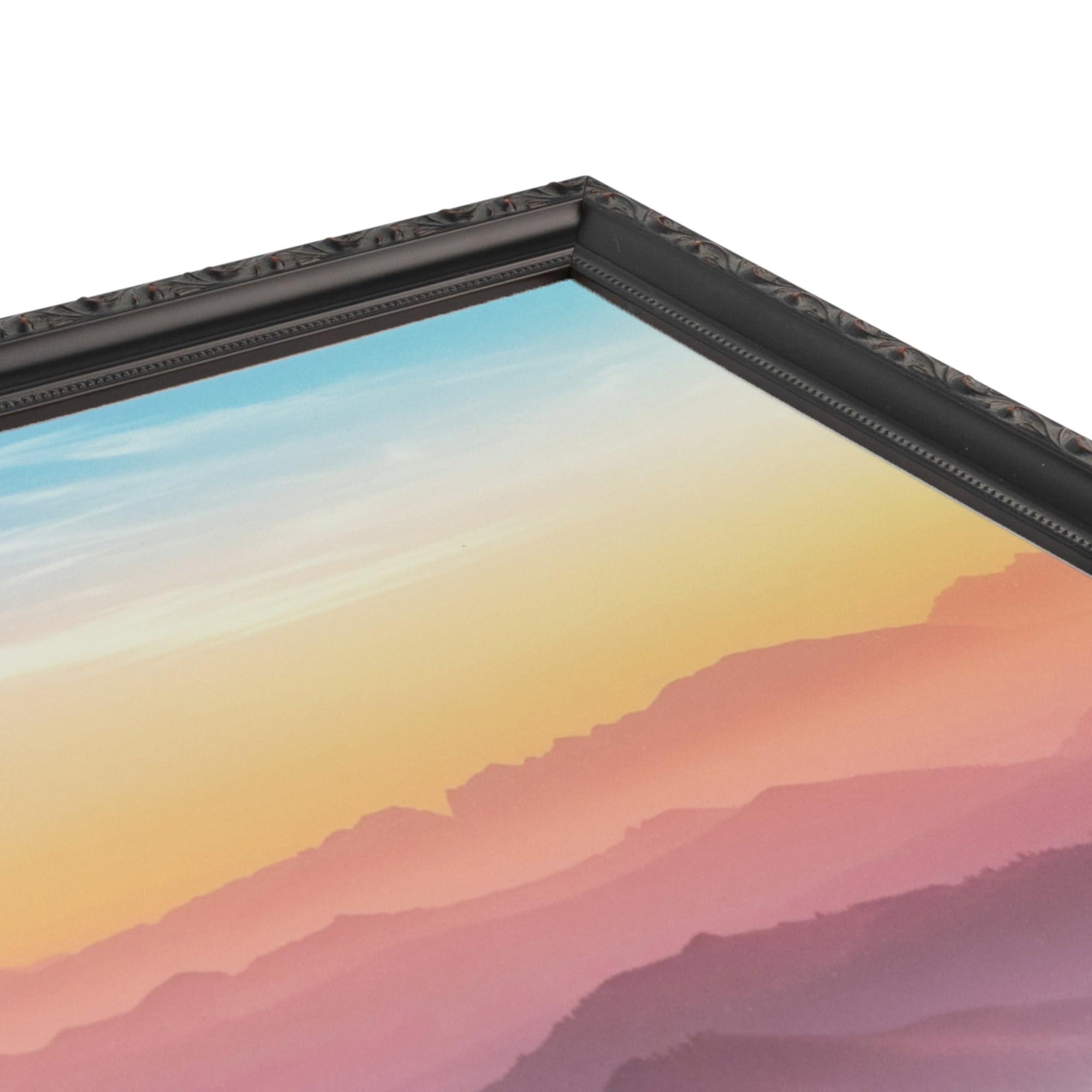 ArtToFrames ArtToFrames 20x24 Inch Black Picture Frame, 4 - Pack, This 1.25 inch Custom Wood Poster Frame is Black, Comes with Economy Acrylic (Frame_Pack_4_D10188-20x24)