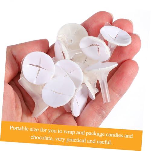 Operitacx Operitacx 300 Pcs Chocolate Torus Cake Pop Stand Cotton Candy Sticks Dessert Liners Mini Chocolate Wrapper Lids Holders Chocolate Molds Snacks Cake Pop Mold Candy Molds Graham White Plastic