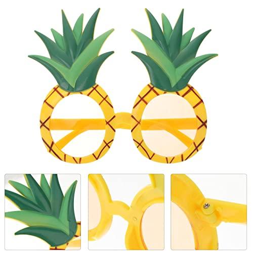 Amosfun Amosfun Hawaiian Novelty Party Sunglasses Beach Pineapple Eyeglasses Pineapple Glasses Summer Party Favors Funny Eyewears Glasses Dancing Party Supplies