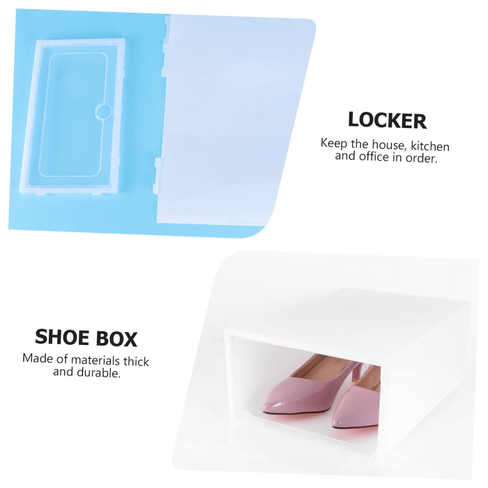 Zerodeko Zerodeko Plastic Shoe Containers 6pcs Stackable Shoe Storage Boxes Lids for Home
