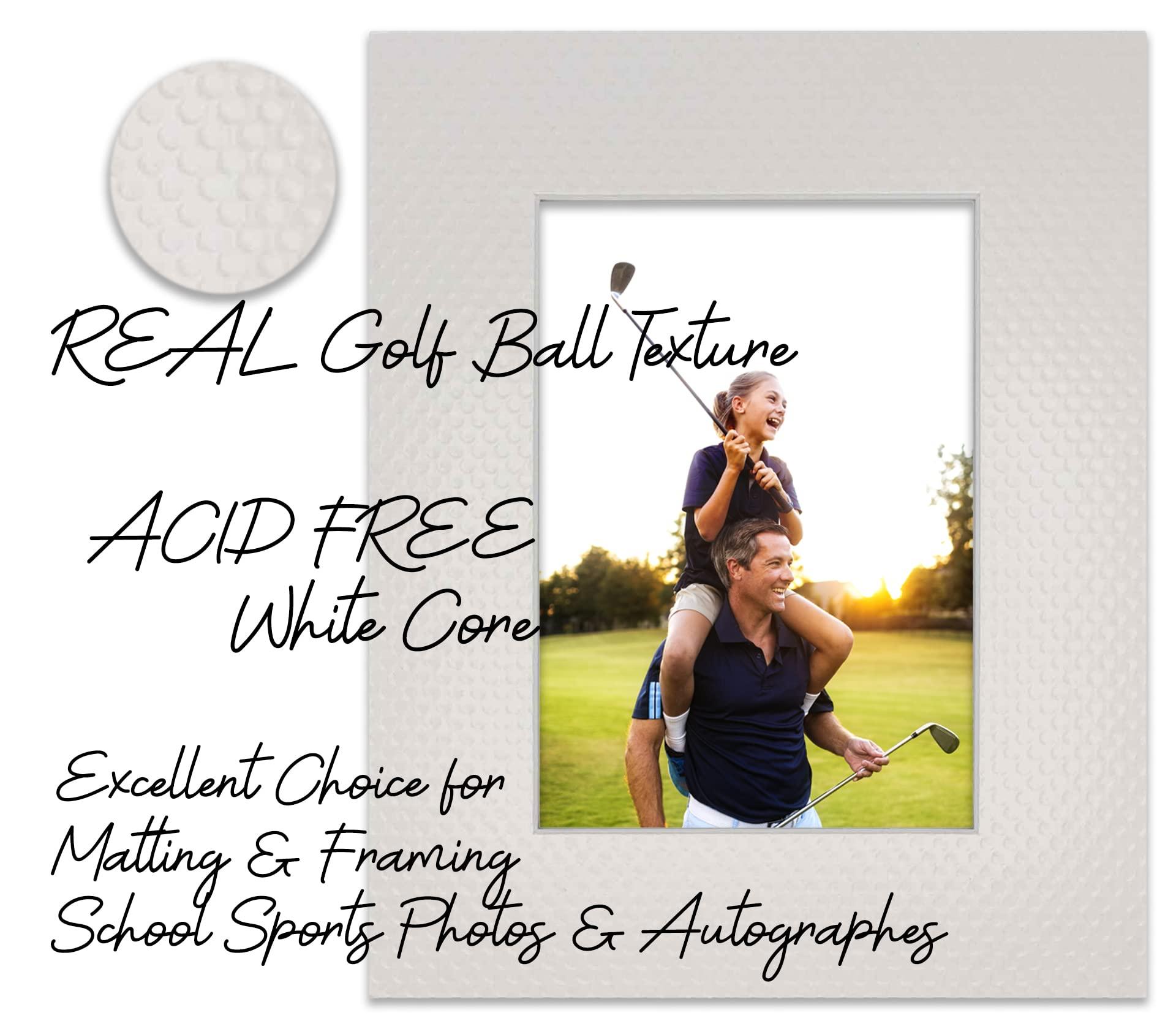 Poster Palooza 16x23 Mat Bevel Cut for 13x20 Photos - Acid Free Golf Ball Texture Precut Matboard - For Pictures, Photos, Framing - 4-ply Thickness