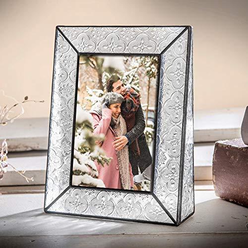 J Devlin Glass Art J Devlin Pic 126 Series Clear Vintage Stained Glass Picture Frame Assorted Sizes (4x6 Vertical)
