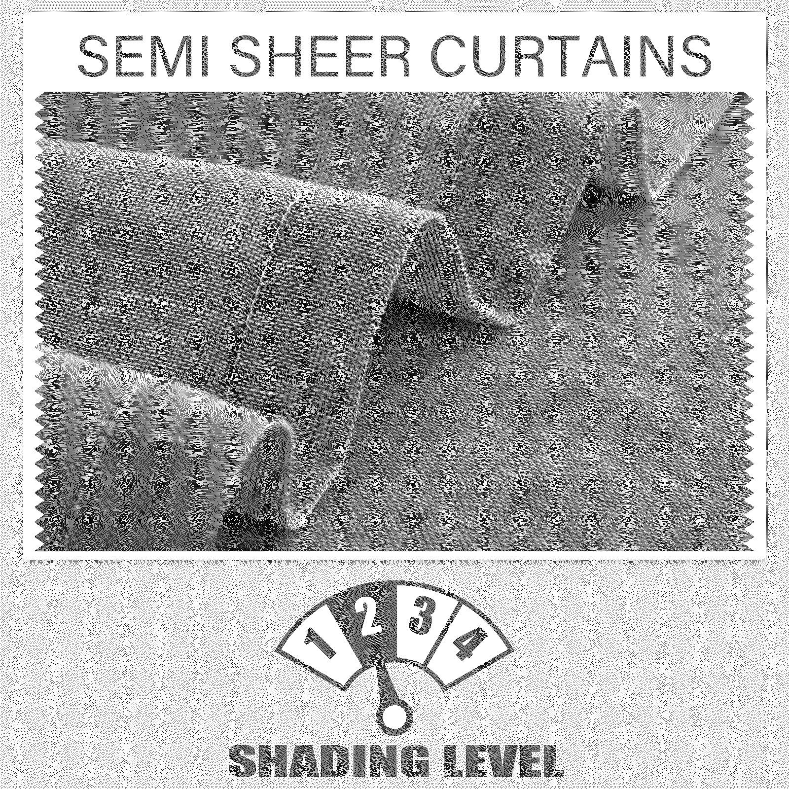 LOYOLADY LOYOLADY Sheer Linen Sheer Curtains for Bedroom, Grey Sheer Curtains 96 inches Long, Grommet Farmhouse Sheer Curtains for Living Room, Set of 2 Panels 52" W x 96" L