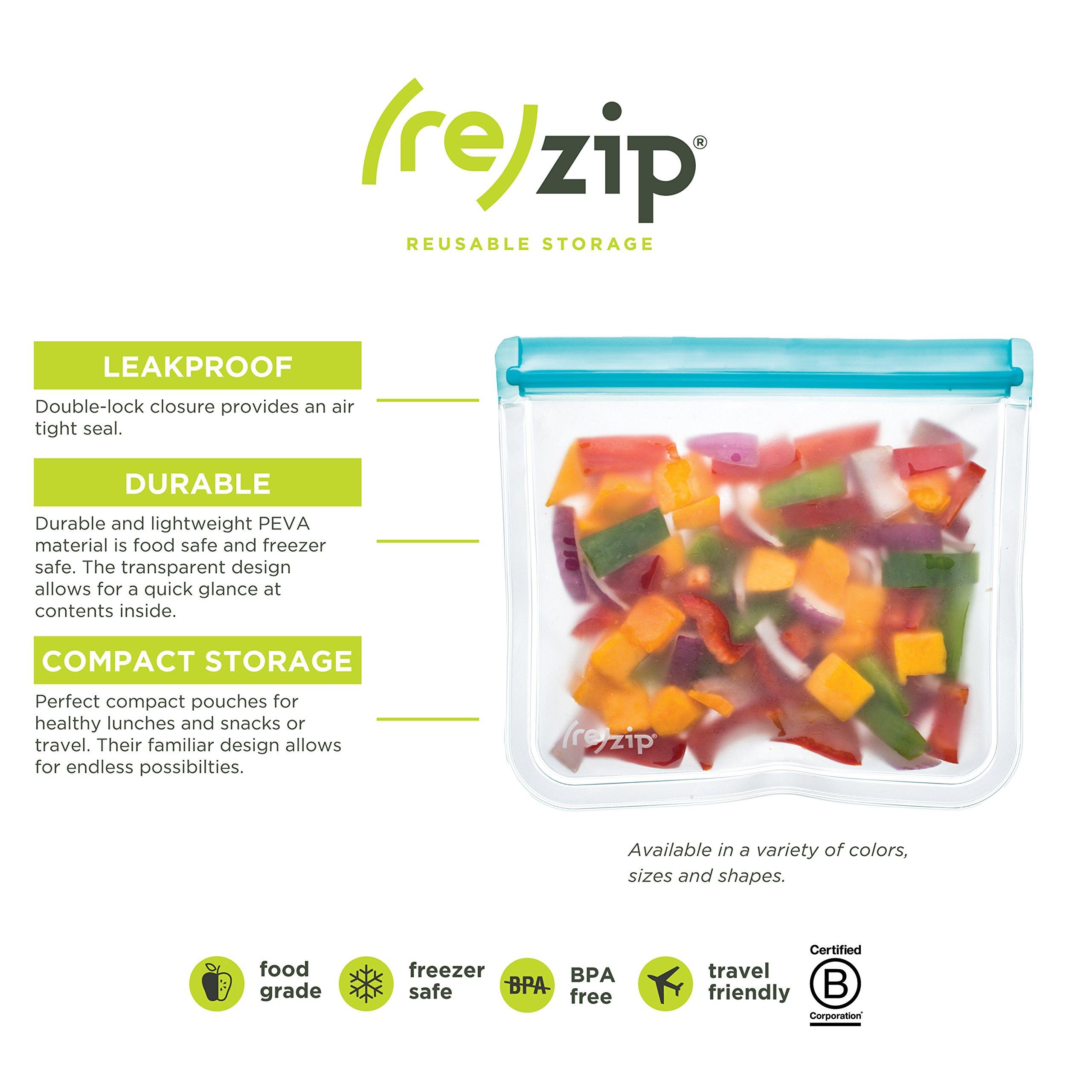rezip BlueAvocado Re-Zip Seal Reusable Snack Bag, 2-Pack