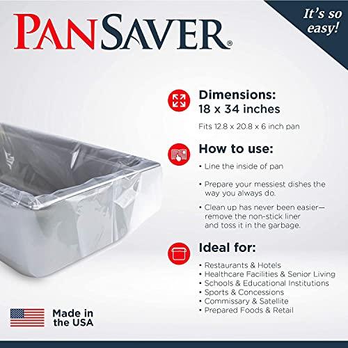 PanSaver Pansaver 42002 Disposable Pan Liners Fits 6"D Full-Size Steam Table Pans