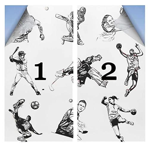 JIXIRUY Window Tinting Film for Home Sports Theme Sketch 3D Printing Customized Window Film Glass Stickers