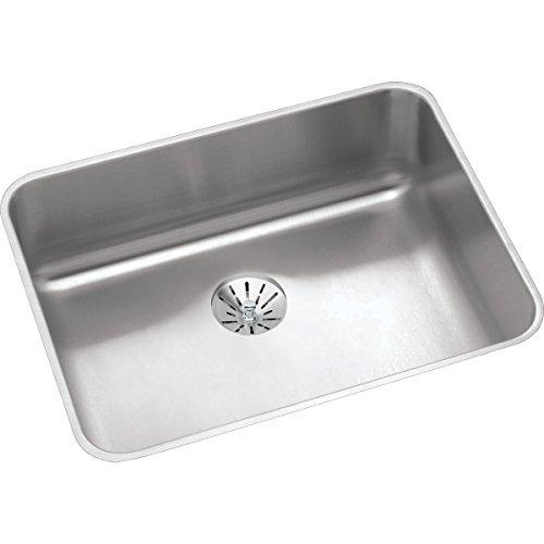Elkay Elkay ELUH2115PD Lustertone Classic Single Bowl Undermount Stainless Steel Sink with Perfect Drain