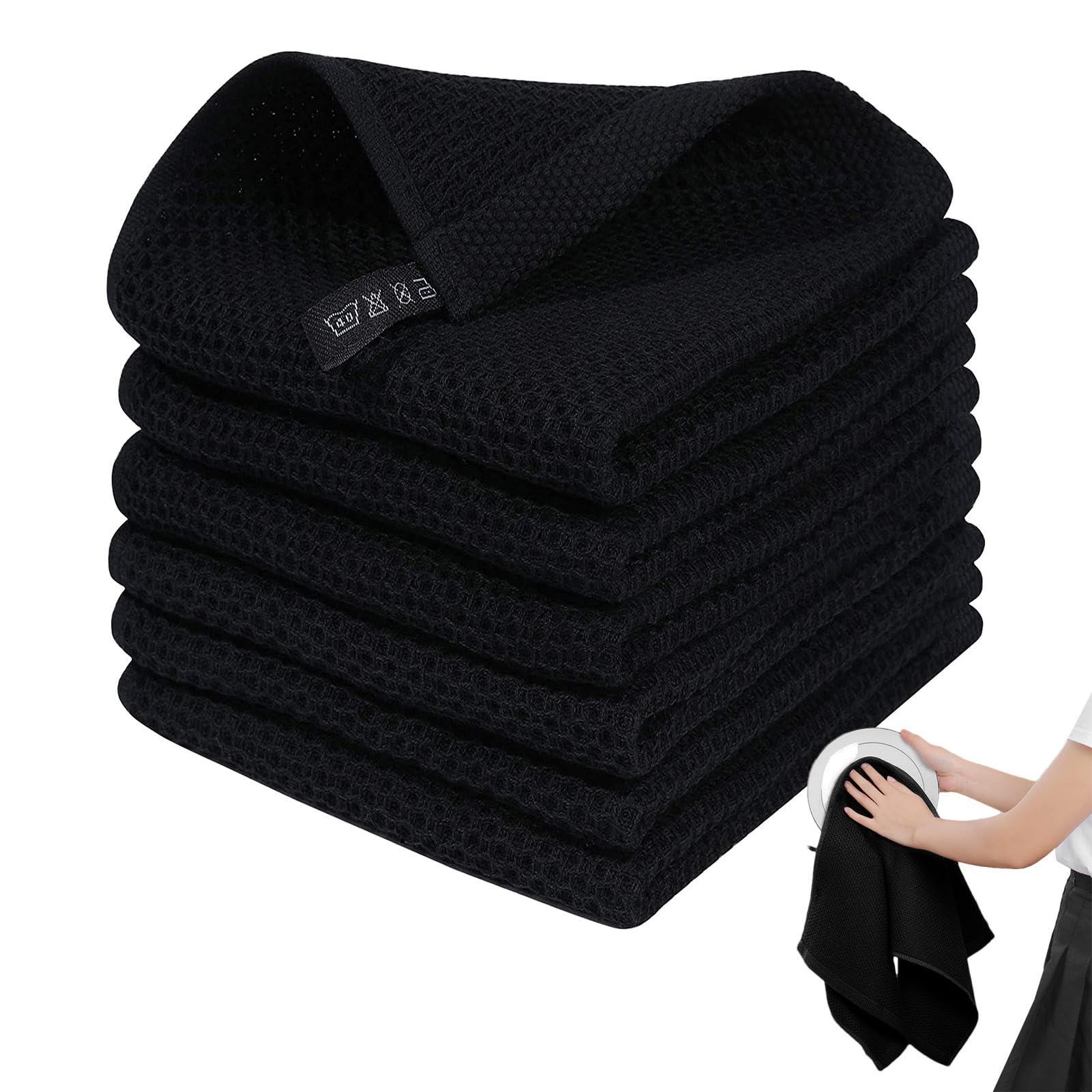 Generic Kitchen Dish Towels, Absorbent Cotton Dish Drying Towels, Multipurpose Kitchen Towel Set, Soft Washcloths for Kitchen Utensils, for Drying Dishes, Cleaning Surfaces, and Everyday Use