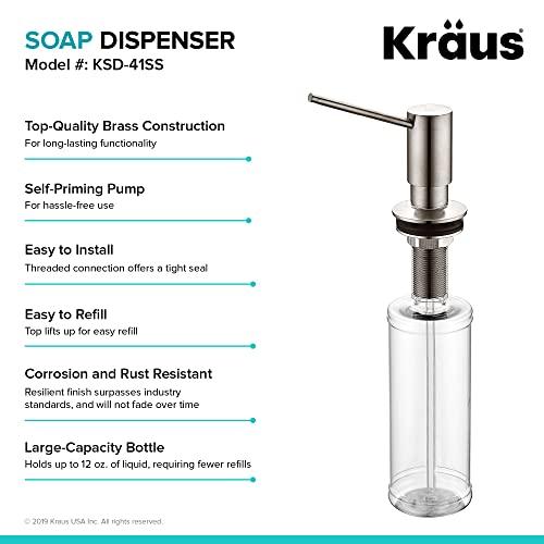 Kraus KRAUS Kitchen Soap and Lotion Dispenser in Stainless Steel, KSD-41SS