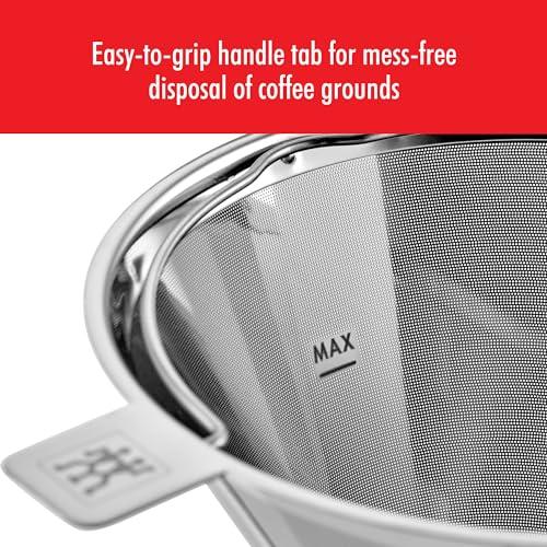 ZWILLING ZWILLING Enfinigy Reusable Drip Coffee Filter, Durable Stainless Steel