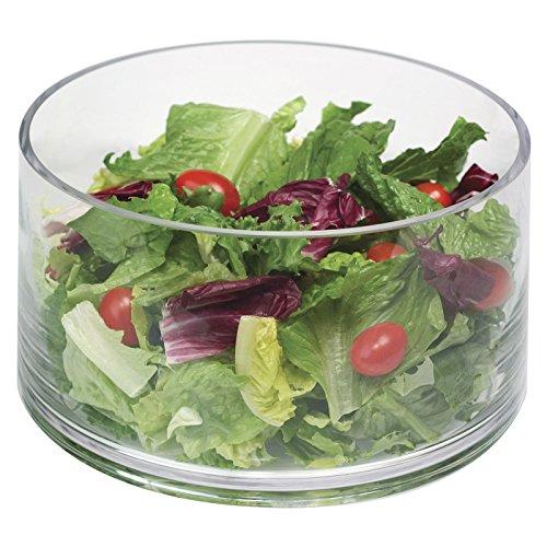 ARTLAND Artland 9.5\" Round Glass Bowl, Clear | Fruit and Salad Bowl, Centerpiece Serving Bowl - Ingredient Mixing Bowl | Cylinder Shape - Glass Storage Container | Dishwasher Safe