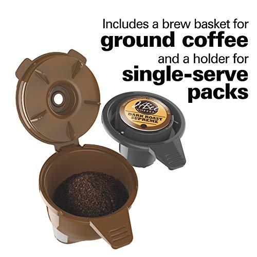 Hamilton Beach Hamilton Beach FlexBrew Trio 2-Way Coffee Maker, Compatible with K-Cup Pods or Grounds, Combo, Single Serve & Full 12c Pot, Permanent Gold-Tone Filter, Black & Silver