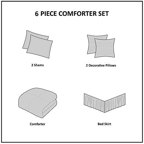 Harbor House Harbor House Cotton Comforter Set-Coastal Oceanic Sealife Design All Season Down Alternative Bedding with Matching Shams, Bedskirt, Full(80"x90"), Coastline, Coral Khaki, 6 Piece