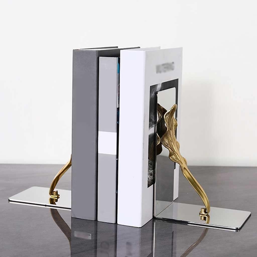 HIHELO Book Ends to Hold Books Heavy Duty Book Ends to Hold Books, Shelf Bookends, Heavy Duty Bookends, Metal Bookends, Decorative Bookend for Book Desks Bookends Decorative