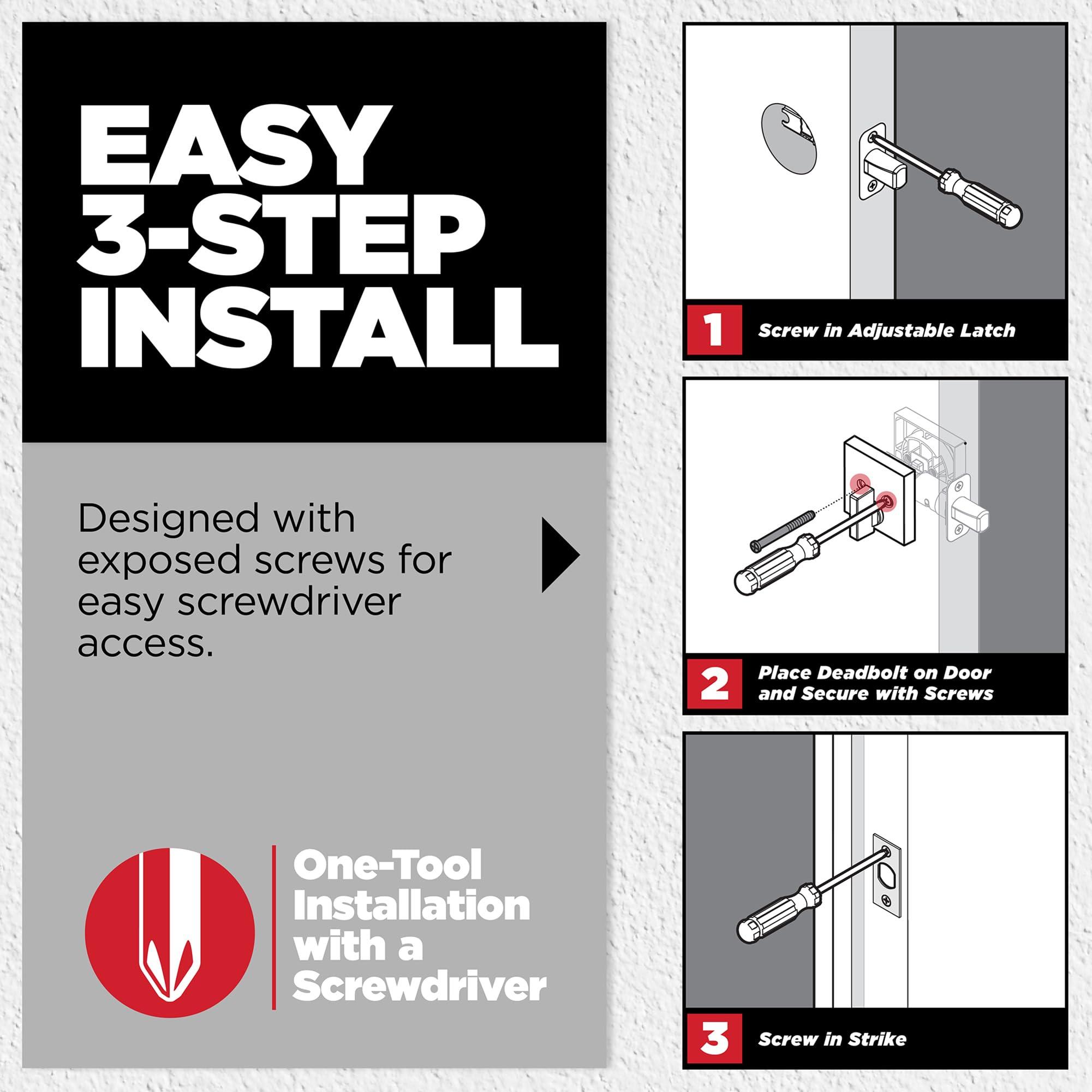Kwikset Kwikset 335 26D RND PCKT DR LCK Round Bed/Bath Pocket Door Lock in Satin Chrome