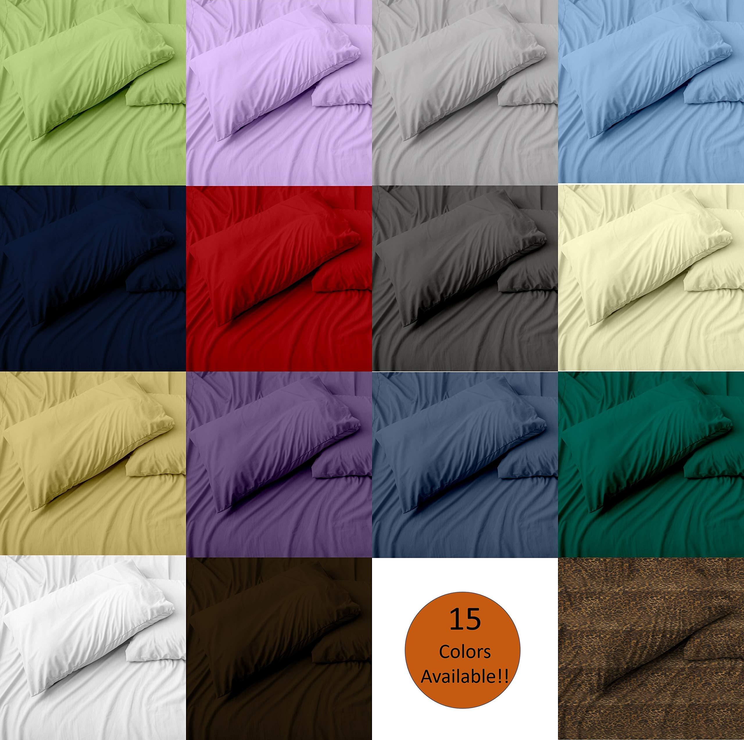 MGPS MGPS 1000-TC Egyptian Cotton Top Split California-King Sheet Set for Adjustable Bed, Half Split Head 4 PCs Set Deep Pocket Up to 15 Inch, 36\" Split from Top - Burgundy, Split-Head Cal-King - 36