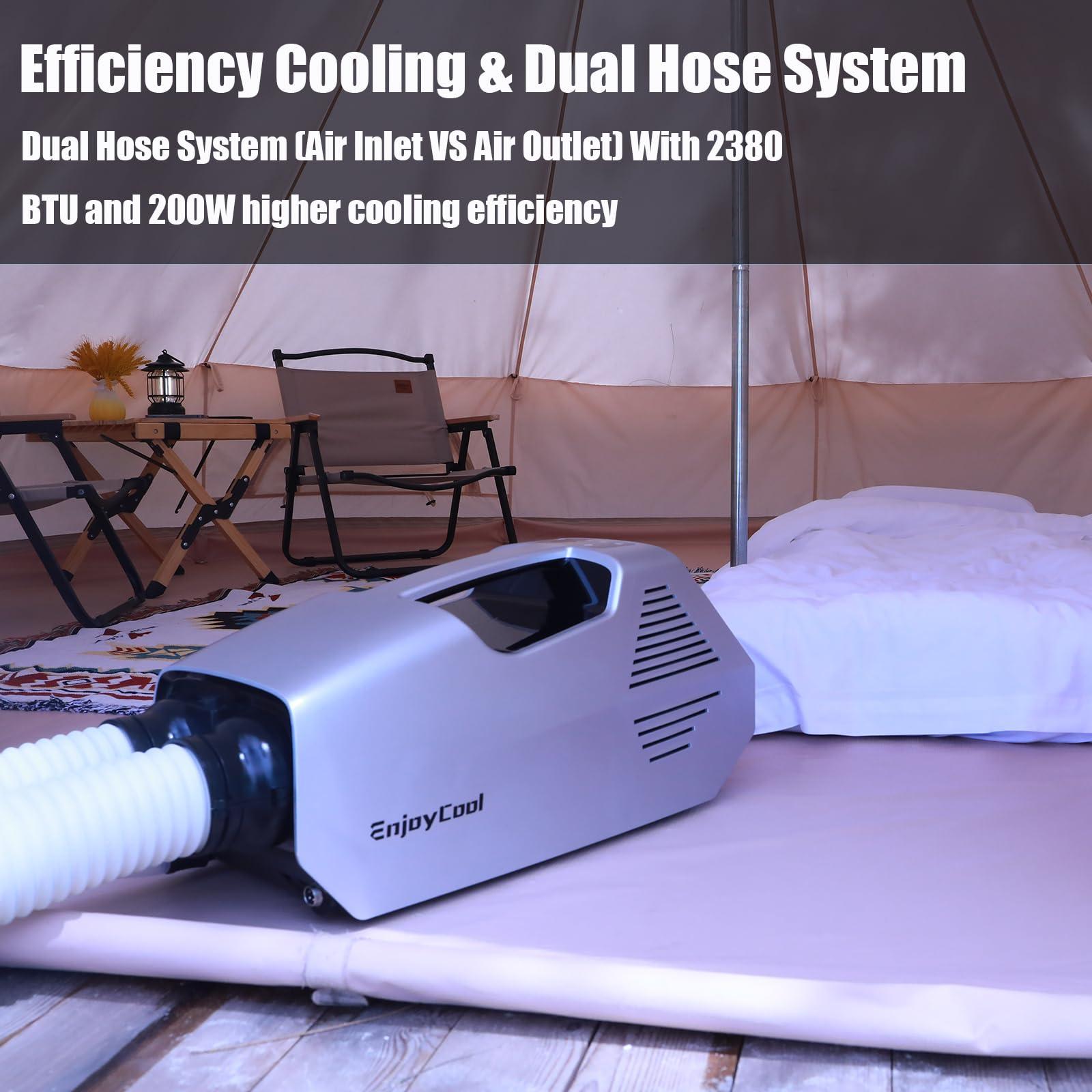 MOSSANTFUL Portable Air Conditioners Tent Air Conditioner Camping Air Conditioner Fast Cooling Portable Ac for Camping Portable Air Conditioner Camping Portable Ac for Truck Outdoor/Rvs/Fishing Or Pet yellow