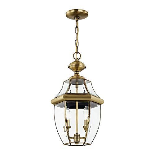 Livex Lighting Livex Lighting 2255-07 Monterey - 2 Light Outdoor Pendant Lantern, Bronze Finish with Clear Beveled Glass