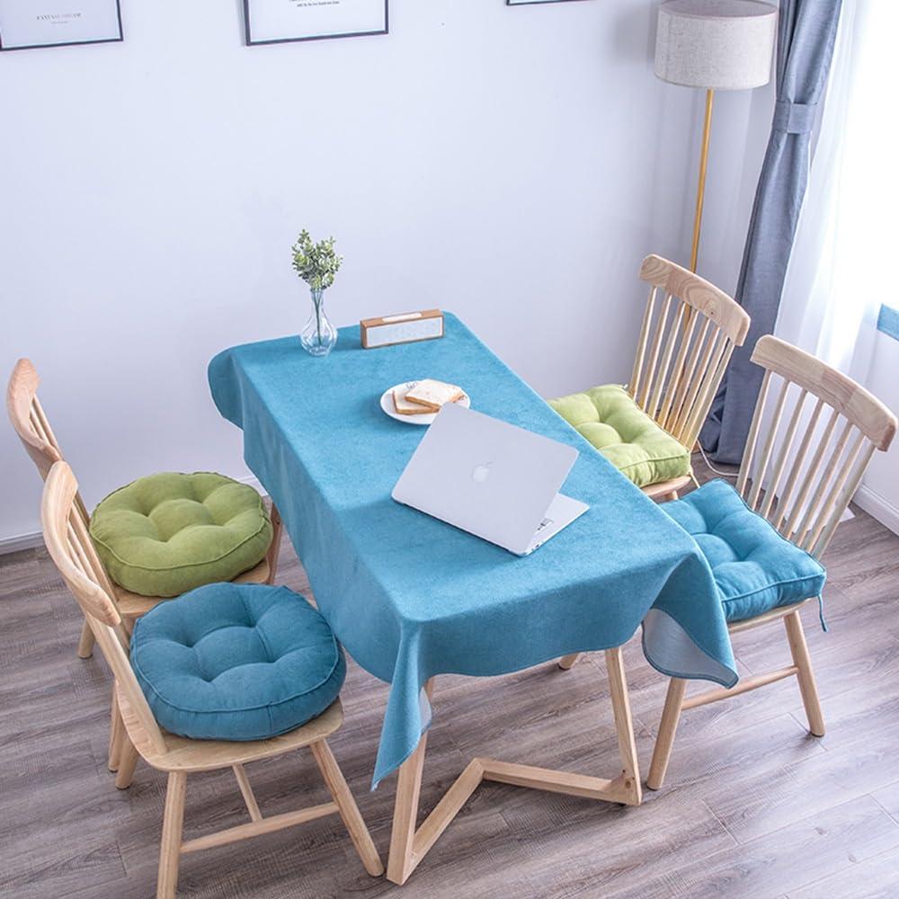 FouncY Round Seat Cushion Non Slip Thicken Chair Pads, Solid Color Soft Chair Pads Comfy, for Kitchen Dining Office Chair (Color : Navy Blue, Size : 19.6in)