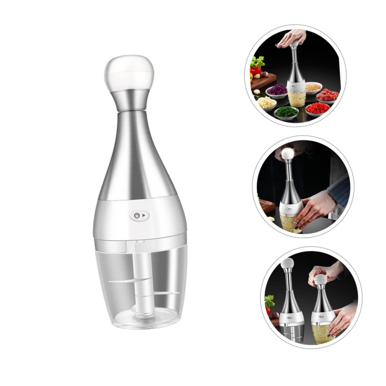GRIRIW GRIRIW 1pc Mincer Garlic Cutter Electric Mixer Meat Crusher Handheld Mixer Babyfood Food Maker Grinder Manual Garlic Onion Mixer Electric Slicer Vegetable Cutter Ginger Pp White
